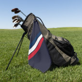 Alte Schule gestreifter 70er 80er Retro Racing Str Golfhandtuch (Gras)