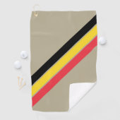 Alte Schule gestreifter 70er 80er Retro Racing Str Golfhandtuch (Insitu)