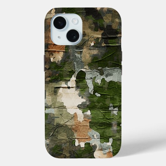 Alte Schule grüne militärische Camouflage getragen Case-Mate iPhone Hülle (Rückseite)