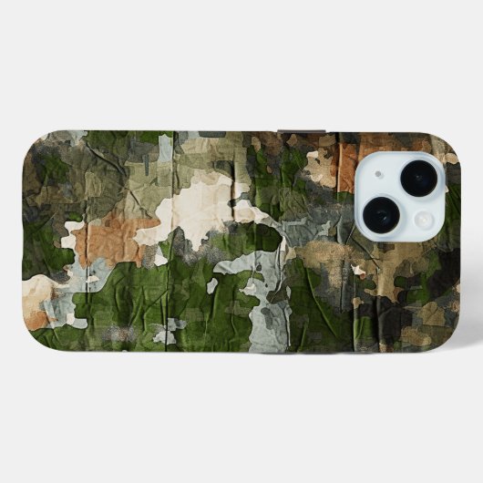 Alte Schule grüne militärische Camouflage getragen Case-Mate iPhone Hülle (Rückseite (Horizontal))