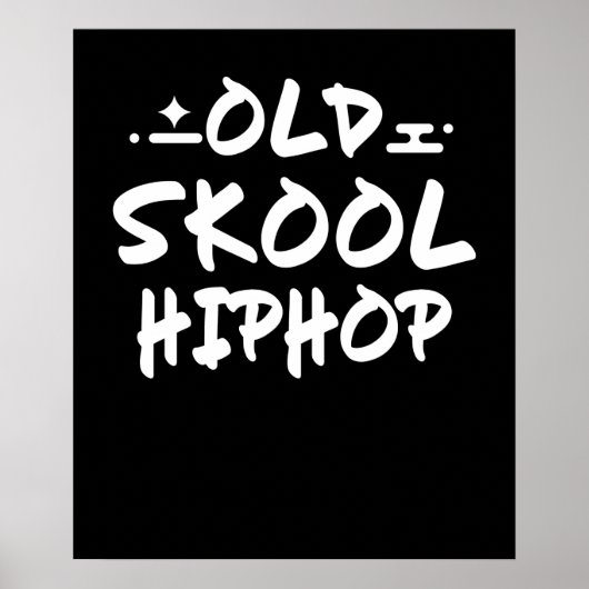 Alte Schule Hip Hop 90er Graffiti Poster (Vorne)
