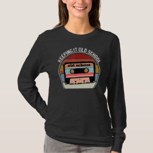 Alte Schule Hip Hop Cassette Tape Retro 80er 90er T-Shirt