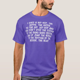 Alte Schule Hip Hop Rap Lyric T-Shirt