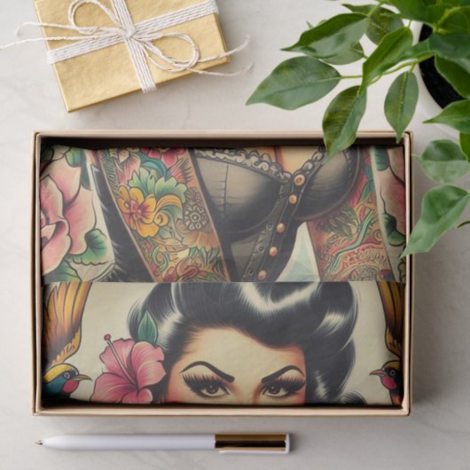 Alte Schule Inackte Girl Seidenpapier (Geschenk)