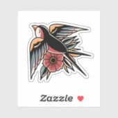 Alte Schule inspirierte farbenfrohe schluckende Ge Aufkleber (Blatt)