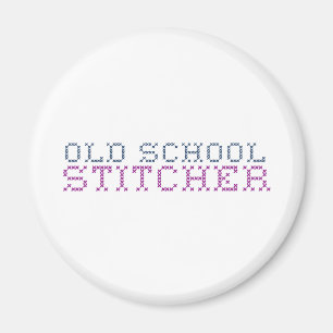 Alte Schule Kreuzstich Magnet