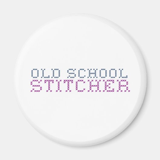 Alte Schule Kreuzstich Magnet (Vorne)