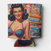 Alte Schule Mädchen der 50er Jahre Dosenkühler (Vorderseite)