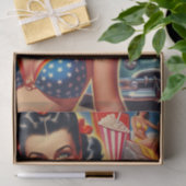 Alte Schule Mädchen der 50er Jahre Seidenpapier (Geschenk)