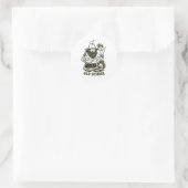 Alte Schule Magie Zauberer Lustiger Aufkleber (Tasche)