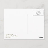 Alte Schule Malerei Kunst Postkarte (Rückseite)