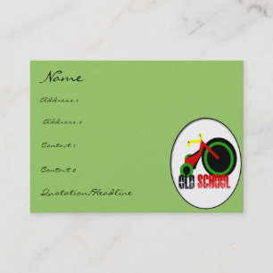 Alte Schule mit Big Wheel - Not leidender gegrunge Visitenkarte