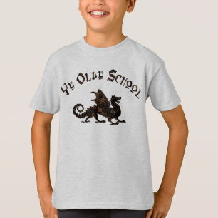 Alte Schule - mittelalterlicher Drache König Artus T-Shirt
