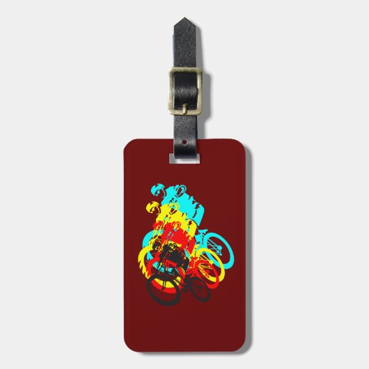 Alte Schule MTB / Trials Bike Wheelie Gepäckanhänger (Vorderseite vertikal)