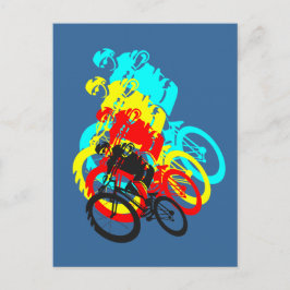 Alte Schule MTB / Trials Bike Wheelie Postkarte