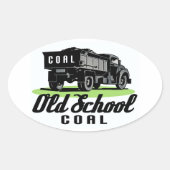 ALTE SCHULE OVALER AUFKLEBER (Vorderseite)