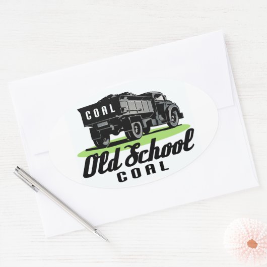 ALTE SCHULE OVALER AUFKLEBER (Umschlag)