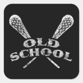 Alte Schule Quadratischer Aufkleber (Vorderseite)