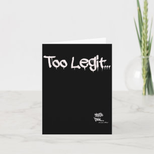 Alte Schule Rap Hip Hop Merch zu Legit Quote 90s H Karte