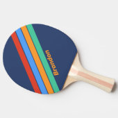 Alte Schule Retro Regenbogen mit Namen Tischtennis Schläger (Seitenansicht)