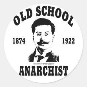 Alte Schule — Ricardo Flores Magón Runder Aufkleber