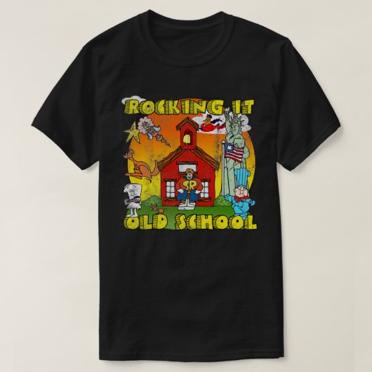 Alte Schule Rock Not leidet auch avai T-Shirt (Design vorne)