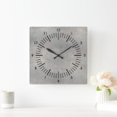 Alte Schule simulierter Beton Quadratische Wanduhr (Zuhause)