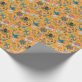 Alte Schule Tattoo: Niedlich nahtlos Geschenkpapier (Ecke)