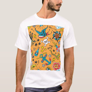 Alte Schule Tattoo: Niedlich nahtlos T-Shirt