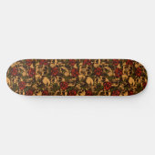 Alte Schule Tattoo Skulls Rose Reben Skateboard (Horizontal)