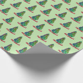 Alte Schule Weihnachtsbaum Sprüche Geschenkpapier (Ecke)