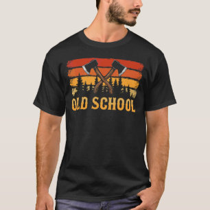 Alte Schule Woodwork Woodworker Artisan Sawstaub W T-Shirt