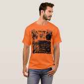 Alte SchuleBoombox Krawatten-Shirt T-Shirt (Vorne ganz)