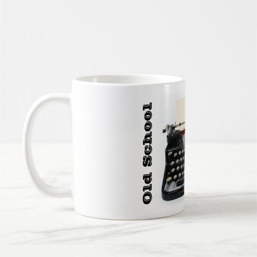Alte Schuleschreibmaschinen-Tasse Kaffeetasse (Links)