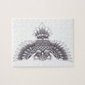 Alte Schuleulen-Tätowierungs-Entwurf Puzzle (Horizontal)