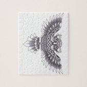 Alte Schuleulen-Tätowierungs-Entwurf Puzzle (Vertikal)