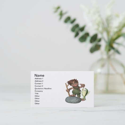 Alte Schulfischen Visitenkarte (Stehend Vorderseite)