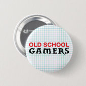 Alte Schulgamers-Knopf Button (Vorne & Hinten)