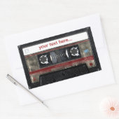 Alte Schulkassette/anpassbarer Textaufkleber Rechteckiger Aufkleber (Umschlag)