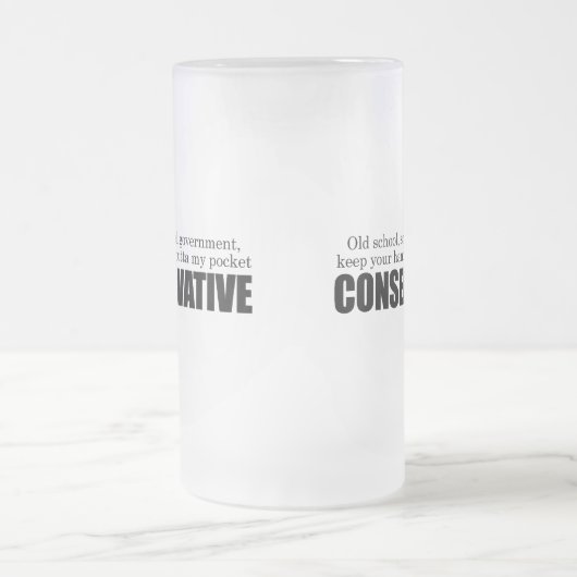 Alte Schulkonservativer Mattglas Bierglas (Mittel)