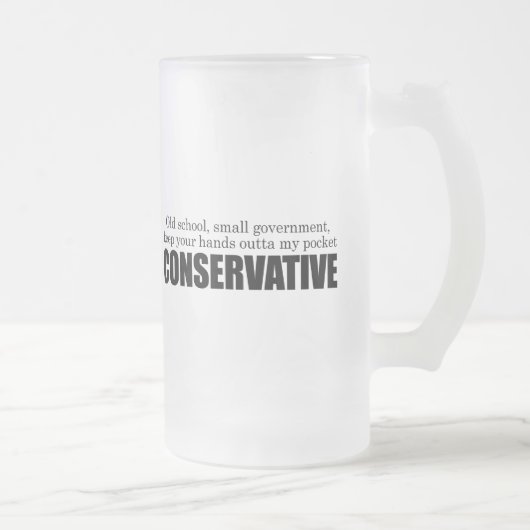 Alte Schulkonservativer Mattglas Bierglas (Rechts)