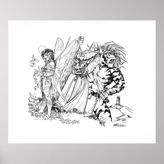 Alte Schulmagie Mischief in den Bergen Poster (Vorne)