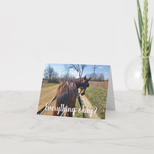 Alte Schulpapierkarten von Hags mit Nags Dankeskarte (Vorderseite)