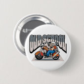 Alte Schulradfahrer Button (Vorne & Hinten)