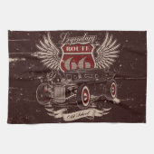 Alte Schulroute 66 Geschirrtuch (Horizontal)