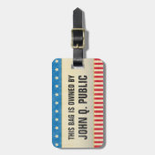 Alte Schulsterne und Streifen Gepäckanhänger (Vorderseite vertikal)