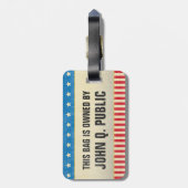 Alte Schulsterne und Streifen Gepäckanhänger (Rückseite vertikal)