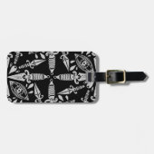 Alte Schultätowierungsdolche und -augen Gepäckanhänger (Vorderseite horizontal)