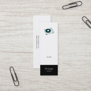 Alte SchulTurntable Mini Visitenkarte