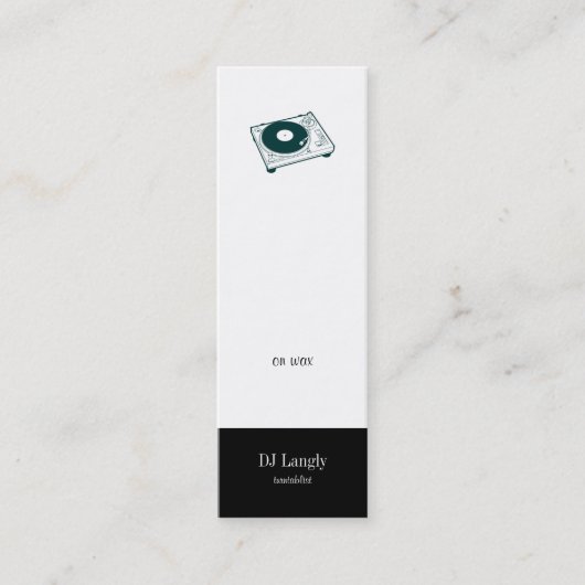 Alte SchulTurntable Mini Visitenkarte (Vorderseite)